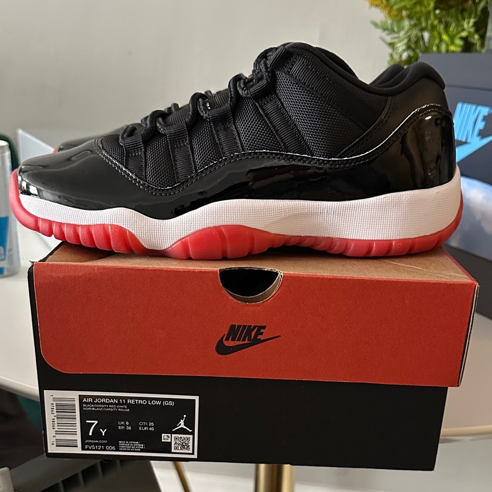 Jordan Black and Red Athletic Shoes